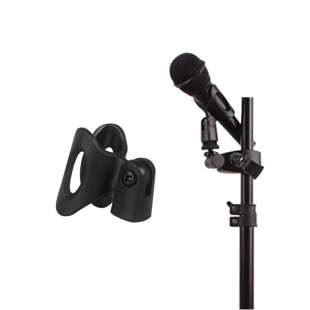 Spray paint Plastic Oval Hollowed Microphone Clip Holder Clamp Mic