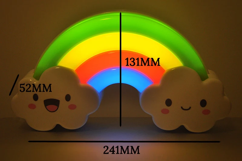 Батарея светодиодный Красочные светильник s радуга Ночной светильник Настольная лампа дети прикроватные настольные лампы на день рождения украшения ночной Светильник