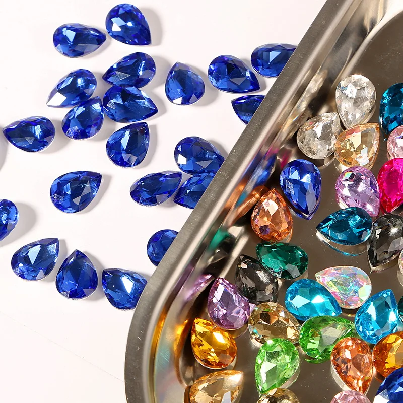 Vibrant 3D Crystal Glass Nail Art Rhinestones for Dazzling DIY Manicures