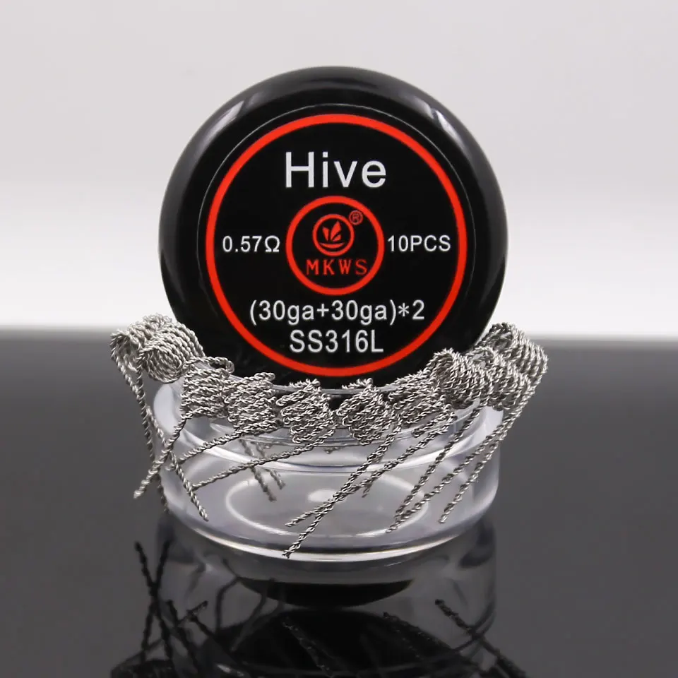 Готовые провода Hive SS316L 0 57ohm NI80 46ohm катушки сопротивления нагреву для rda rta rdta