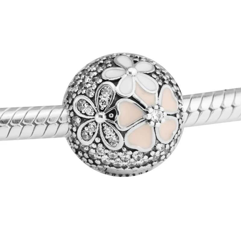 Poetic Blooms Flower Clip Beads Fits Pandora Bracele 925 Sterling