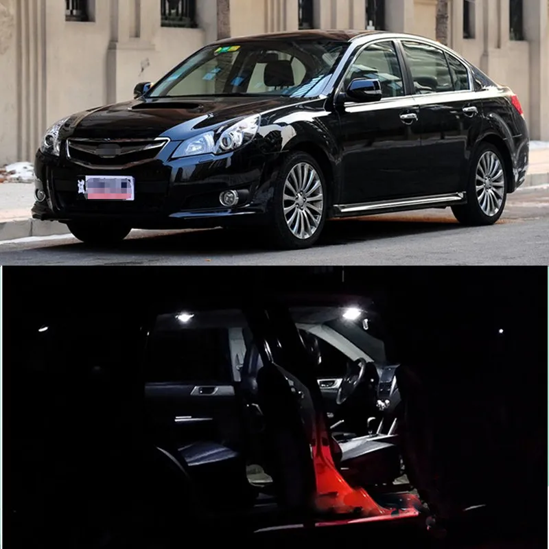 

4pcs LED Bulb For SUBARU Legacy 2010 Interior Dome Map trunk Lights Package Kit car-styling