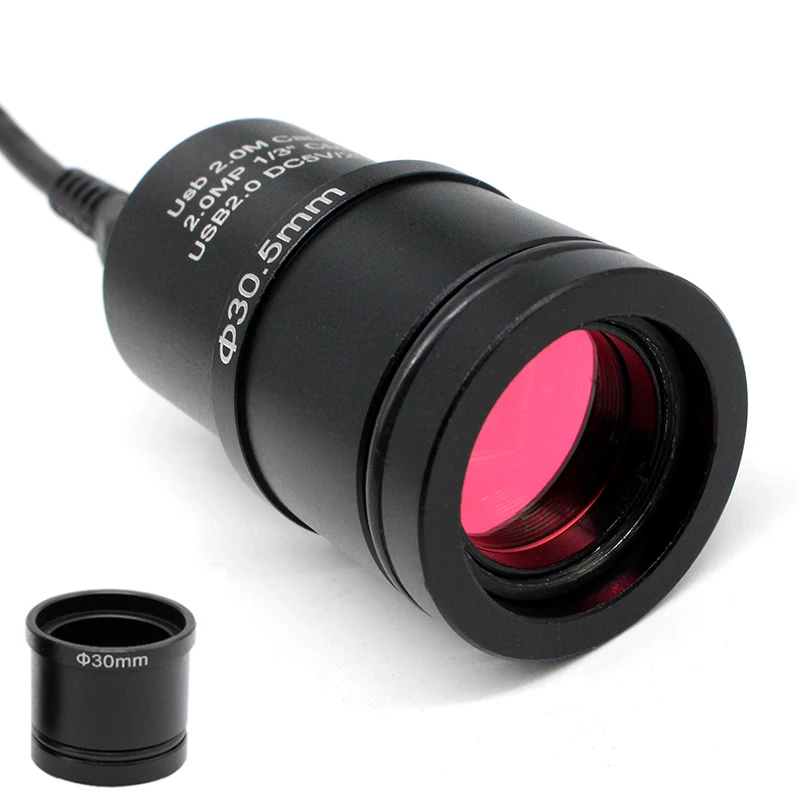 

2.0MP USB CMOS Camera Electron Industrial Digital Eyepiece Free Driver Measurement Software with Ring Adapter for Image Capture