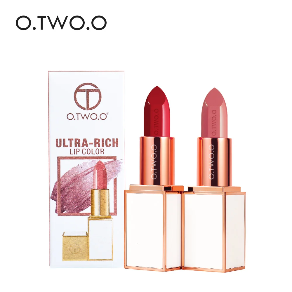 

O.TWO.O NEW Matte Lipstick Smooth Waterproof Moisturizer Long Lasting Sexy Lips Makeup Brand 24 Colors Pigment Lip Stick Make Up