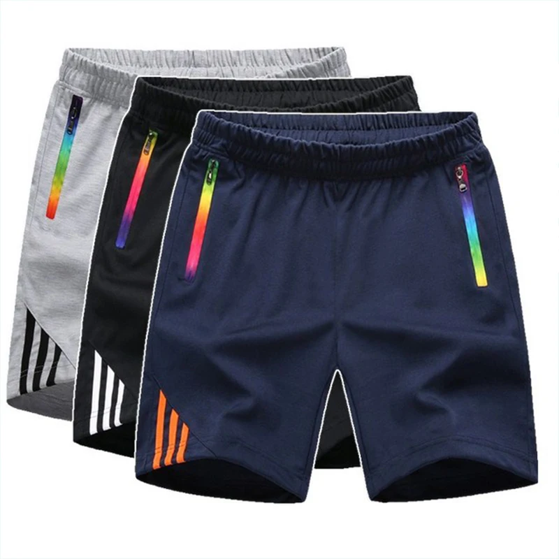

Brand Striped Men Shorts Acitve Workout Jogger Sweatpants Fitness Mens Beach Board Short Quick-drying Breathable Trouser Male