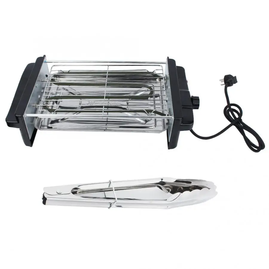 Household Electric BBQ Grill Smokeless Non-stick Barbecue Machine Double Grill Accessories Household Barbecue Tools