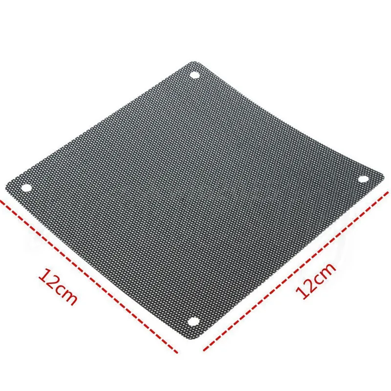 

Fashion 5PCS 120mm Cuttable Black PVC PC Fan Dust Filter Dustproof Case Computer Mesh