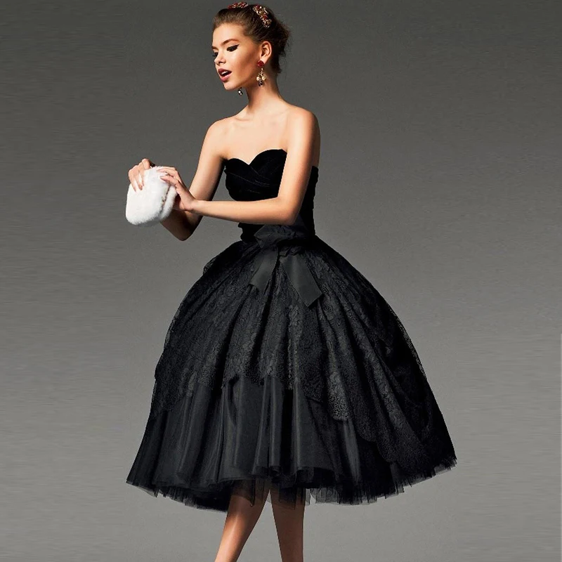 tulle ball gown black