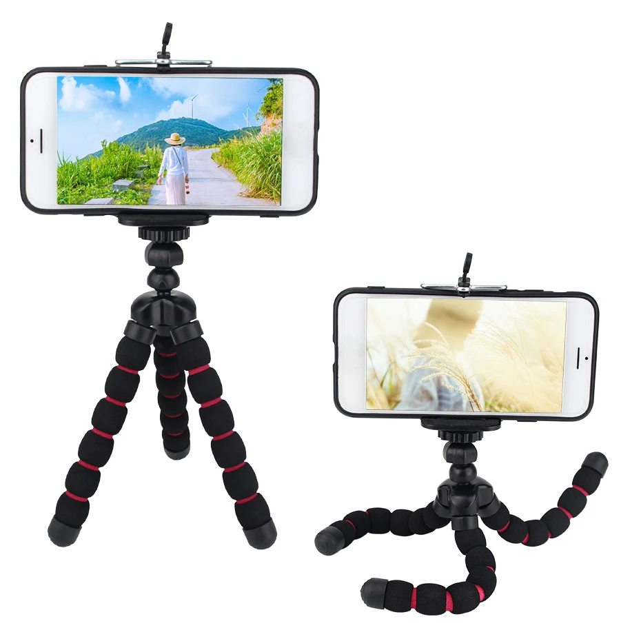 Octopus Camera Tripod Small Medium Large Gorillapod Sponge Accessories Tripe Mini Tripod Holder Bracket Phone Clip For Go Pro