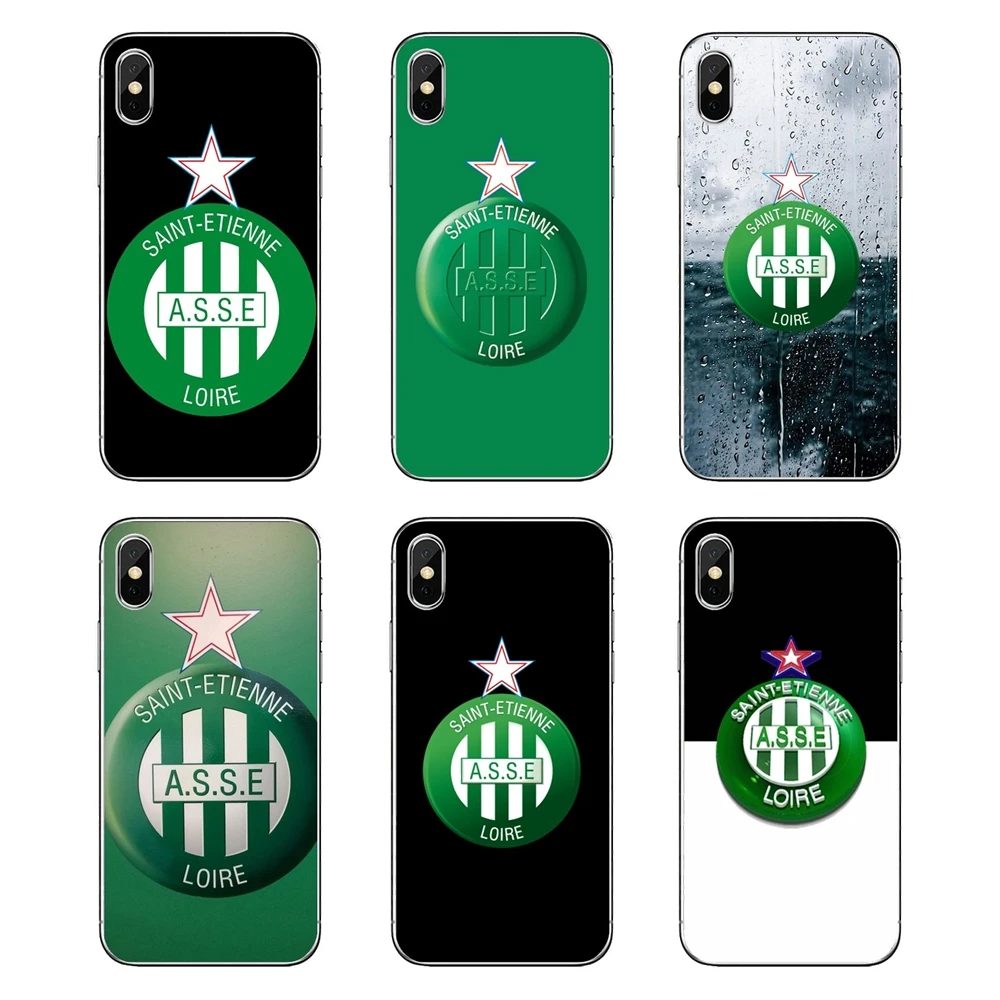 

Transparent Soft Shell Covers For Xiaomi Redmi 4X S2 3S Note 3 4 5 6 6A Por Pocophone F1 Mi 6 ASSE Saint Etienne Loire Logo