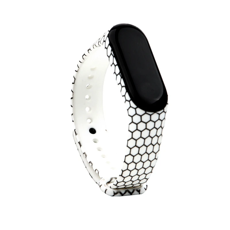 Ремешок для xiaomi mi Band 4, камуфляжный силиконовый ремешок на запястье, сменный ремешок для xiaomi mi band 3/4, умный браслет, браслет с принтом - Цвет: Football pattern