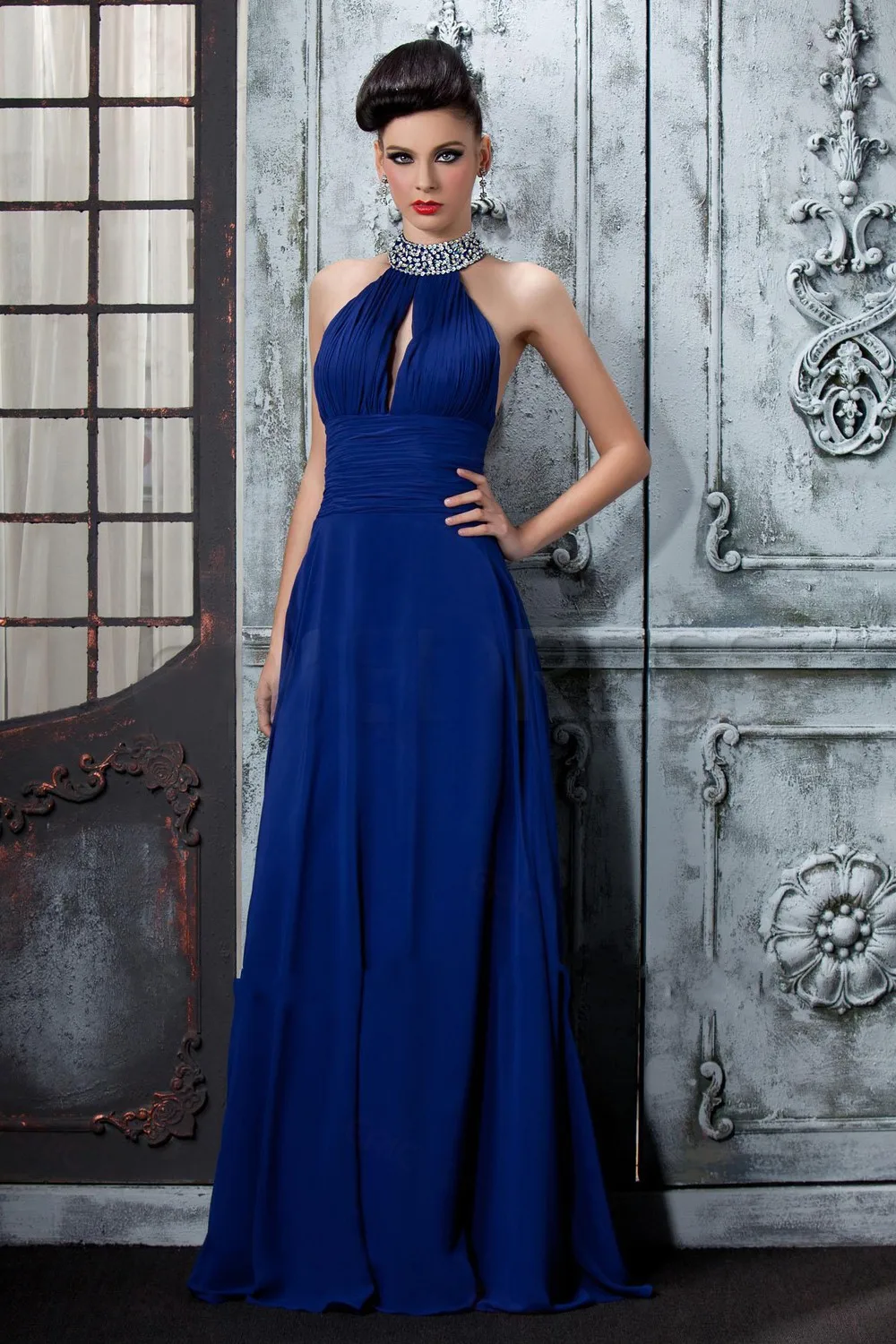 vestidos de gala azuis