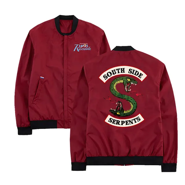 Hip hop jackets Mens South Side Serpents man coat drop shipping windbreak jacket streetwear