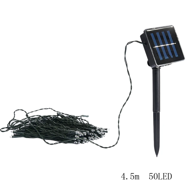 

4.5m 50 LED Solar Panel String Lights Christmas Led lights Outdoor luces de navidad New Year Christmas Tree Decorations
