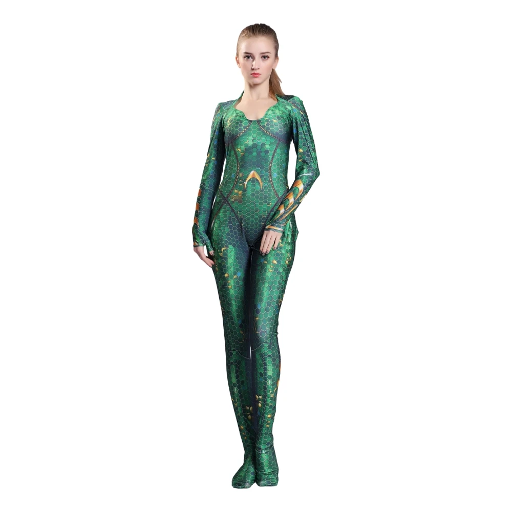Aquaman Mera Costume Women Girls Amber Heard Queen of the Sea Mera Female Bodysuit Justice League DC Superhero Halloween Costume Aquaman Mera Costume Women Girls Amber Heard Queen of the Sea Mera Female Bodysuit Justice League DC Superhero Halloween Costume
