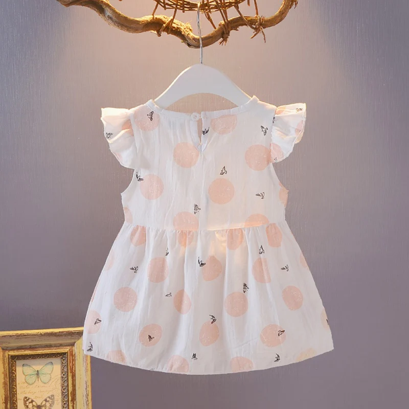 Summer Casual Baby Girl Soft Cotton Sleeveless Dot Printing Cute Princess Dresses Kids Cartoon Toddler Clothes 1-4Y Summer Casual Baby Girl Soft Cotton Sleeveless Dot Printing Cute Princess Dresses Kids Cartoon Toddler Clothes 1-4Y
