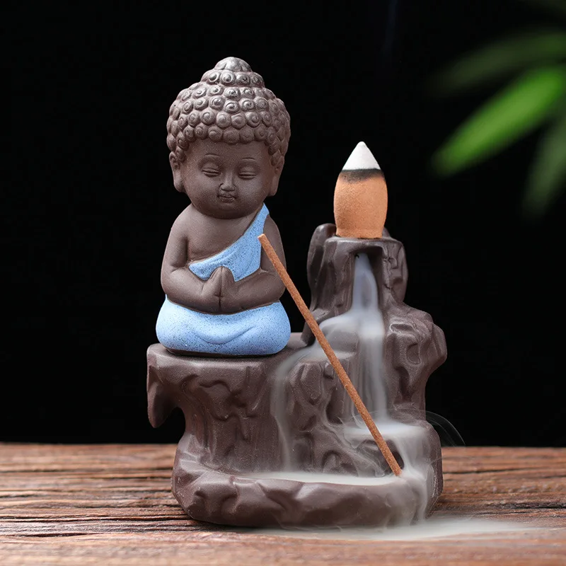 

Small Buddha Incense Holder Censer Creative Home Decor Backflow Incense Burner Use In Home Office Teahouse
