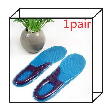 HOT 1Pair Feet Care Gel Insoles Inserts Shock Absorbing Silicone Insoles Men Women Athletic Shoes Cushion Foot Care
