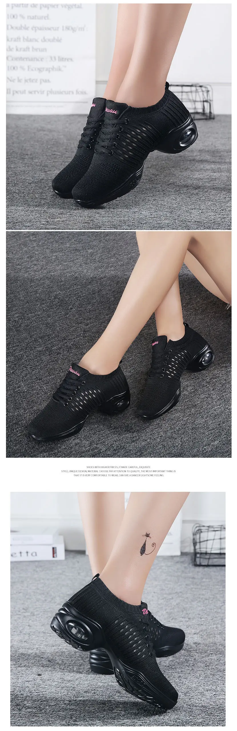 Женские Танцевальные Кроссовки; JJazz; Танцевальная обувь для женщин; летняя обувь для современных танцев из сетчатого материала; Высококачественная женская спортивная обувь