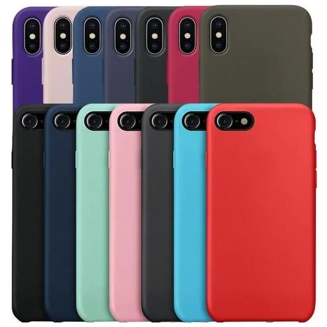 

Original Official Silicone Case For Apple iPhone X Xs MAX XR cover case logo Apple iPhone 7 8 Plus 6 6s 5 5s SE cases