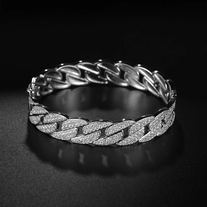 

MECHOSEN 2pc Luxury Sliver Color Round Jewelry Set Full AAA Cubic Zircon Women Bangle Ring Set Party Dress Accessories Gift 2019