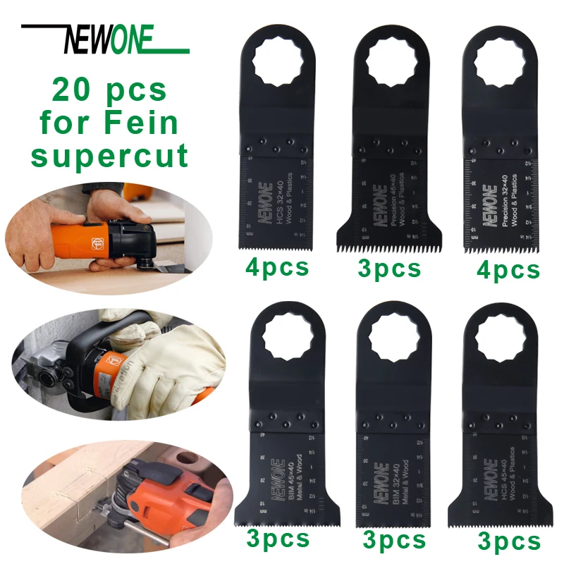 

20PCS Oscillating Saw Blades Multitool Kit For Fein supercut