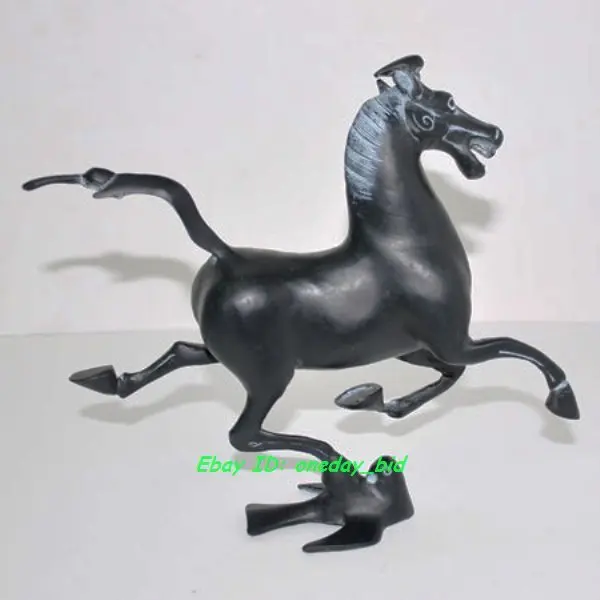 

Chinese Bronze statue HORSE STEPPING ON A SWALLOW 5"H