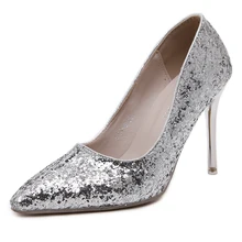 2016 neue Mode Sexy Frauen Silber Strass Hochzeit Schuhe Plattform Pumpt Hohe Absätze Kristall Schuhe Frauen Party Schuhe