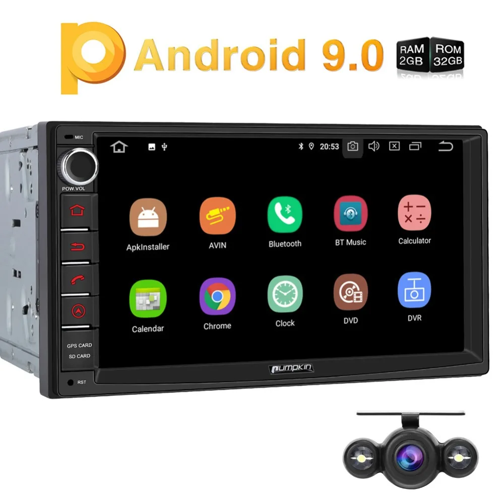 

Pumpkin2 Din 7''Android 9.0 Universal GPS Navigation Car Radio Stereo Audio No DVD Player 2G RAM 32G ROM Wifi Fast Boot Headunit
