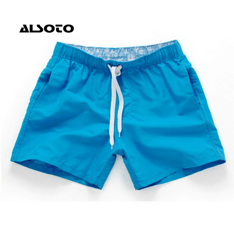 Beach shorts Fashion Printed Waist Shorts Board Shorts Men Casual Solid Mid Man Straight Drawstring Shorts S-XXL Hot Sale