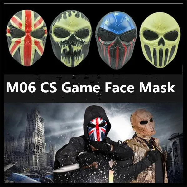 

M06 Boutique PVC Airsoft Mask Skull Full Face Protective Horror Mask Real CS Movie Props Adults Cosplay Halloween Party Masks