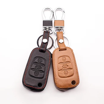 

Hot sale The key packet Genuine leather cover for the Ria K2 Sportage Sorento SOUL Pro Ceride, Key cases 3 button Car-styling