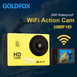 GOLDFOX Full HD 1080 P Wi-Fi действие Камера 12MP спортивные видео Камера 30 м Go Водонепроницаемый pro mini DV шлем камера Автомобильный видеорегистратор