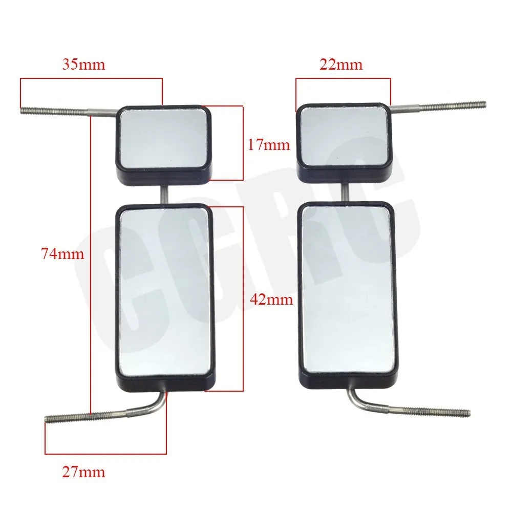 1 пара металлическое двойное зеркало заднего вида для 1/10 Rc грузовик автомобиль военный грузовик CROSS-RC GC4M HC4 GC4