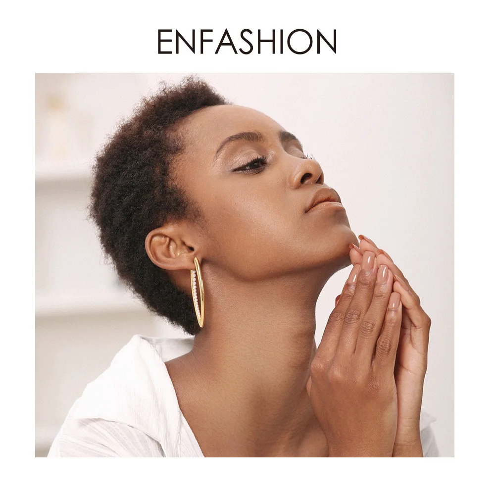 ENFASHION, v-образная форма, жемчужные серьги-гвоздики для женщин, золотой цвет, Милые простые длинные серьги, модные ювелирные изделия для девушек, подарки Oorbellen EC1039