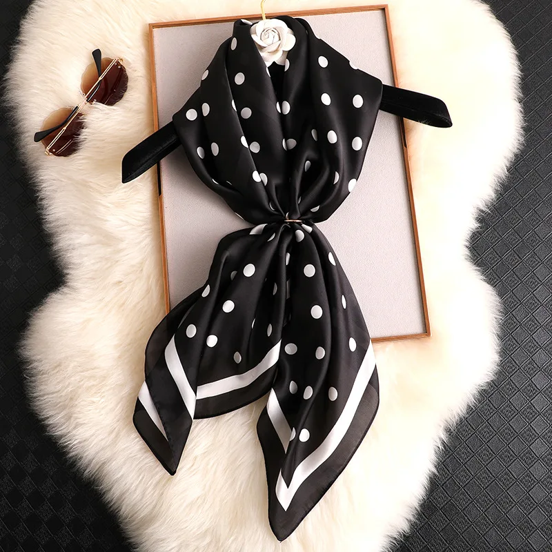 

Spot Scarf Female 90*90cm Women Summer Square Scarves Large Shawls Wraps Hijabs Neck Head multi-function Scarf