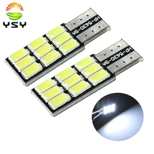 100 шт. T10 5630 9SMD W5W 168 921 194 Canbus Error Free Белый Светодиодный Боковой карту в шариках для Автомобильные стояночные огни, Подсветка регистрационного номера