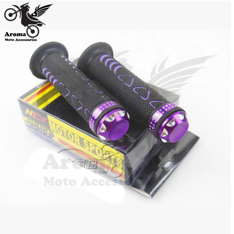free shipping motorcycle handle grip purple colorful motocross