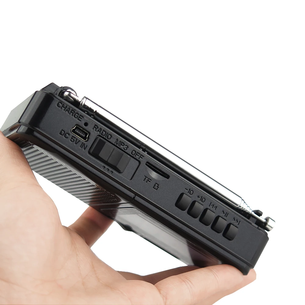 Bandas com Dsp Leitor de Música e Slot para Cartão Receptor de Rádio Xhdata Preto Rádio Portátil am fm sw 12 - Mp3 tf Usb Mini D-328 - Image 3