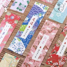 30 шт./компл. Красивые японские Стиль закладки открытка Винтаж Книга Примечания Бумага держания для книг Канцтовары учителя подарок
