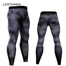 Новинка, 3D Компрессионные Мужские штаны для бега, бодибилдинга, спортивные штаны, дышащие брюки, Эластичные Обтягивающие Леггинсы, штаны для кроссфита, ММА