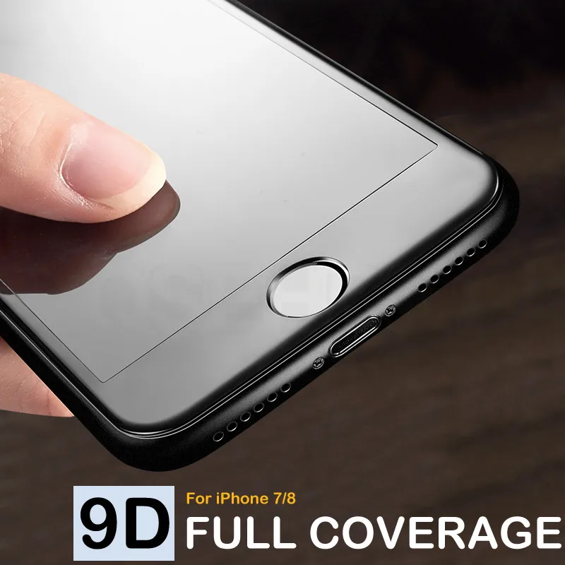 9D Full Curved Tempered Glass On The For iPhone 7 8 6 6S Plus X XS Max XR Screen Protector For iPhone 6 6S 7 8 Plus Glass Film