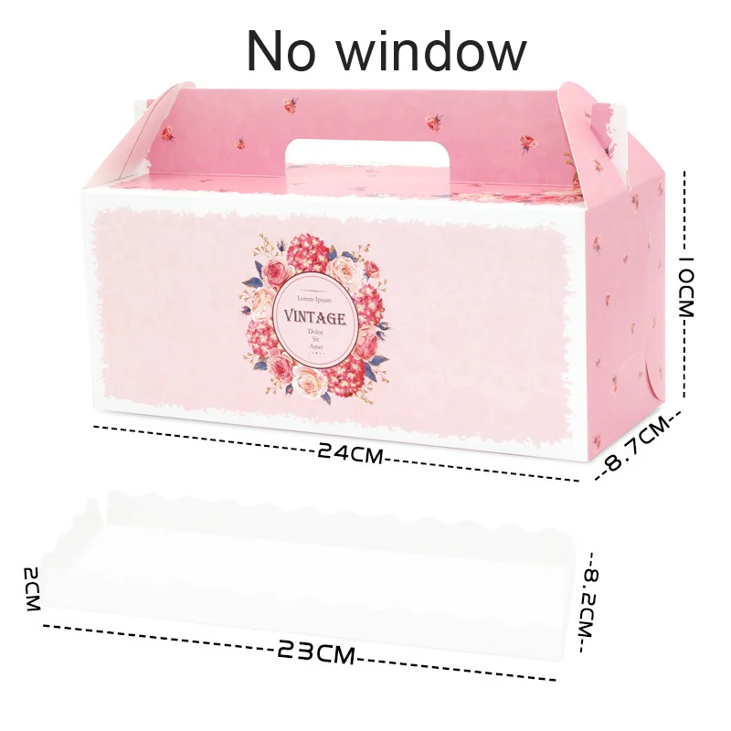 30 шт кекс коробка с окном ручка рулет бисквитный крафт-бумага для упаковки подарка коробка свадьбы детей день рождения Главная Вечерние поставщика - Цвет: Vintage -2
