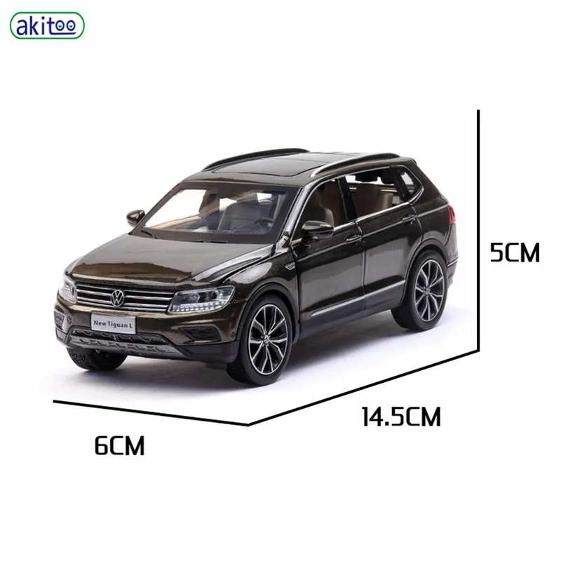 Модель автомобиля akitoo Tiguan L модель из сплава внедорожник автомобиль со звуком и