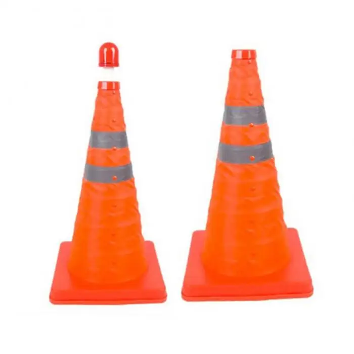 Reflective Traffic Cone Retractable Space-saving Portable Warning Sign Roadblock JR Deals