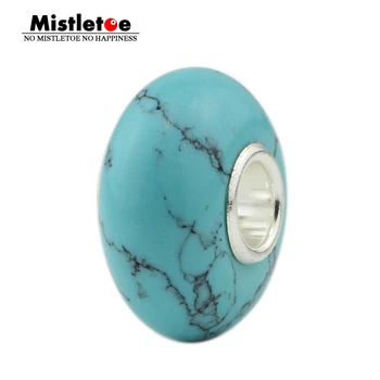 

Mistletoe 925 Sterling Silve Stone Charm Bead Fit European Bracelet Jewelry