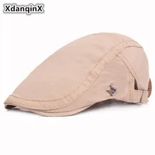 XdanqinX мужские хлопковые береты регулируемый размер ретро язычок Кепка унисекс индивидуальные бренды кепки s Женская шляпа Дальнобойщик папа шапки