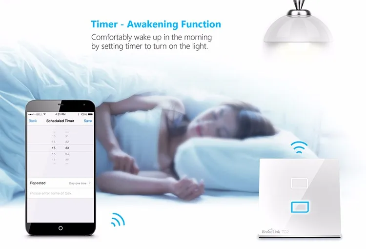 Broadlink TC2 стандарт ЕС 1 2 3 банды дополнительно, мобильный дистанционный светильник настенный выключатель через broadlink rm pro, умный дом domotica