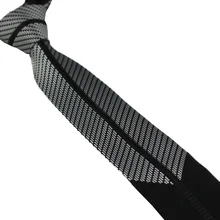 Coachella Галстуки Серебряный галстук с Черный Полосатый Лоскутная Дизайн галстук микрофибры узкий галстук 6 см