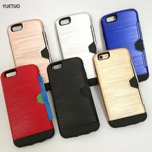 Hybrid Tough Card slot Slider clip shield wallet Armor Phone cover coque case For Apple iphone 5 s 5S SE 6 6S 6plus 7 / 7 Plus